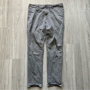 Vuori Collins Chino Pants Men's 34  Gray 5 Pocket Twill Cotton